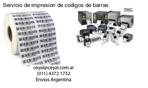 Servicio de impresion de codigos de barras