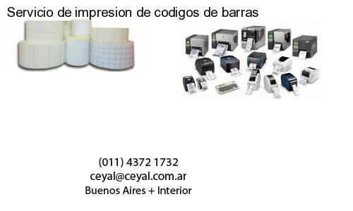 Servicio de impresion de codigos de barras