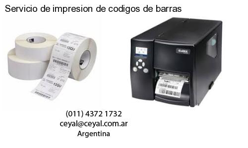 Servicio de impresion de codigos de barras