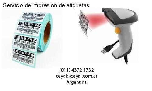 Servicio de impresion de etiquetas