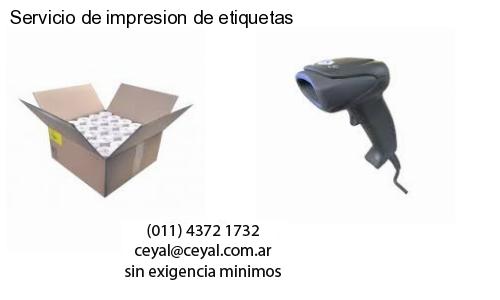 Servicio de impresion de etiquetas