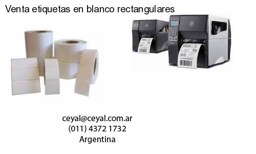 Venta etiquetas en blanco rectangulares