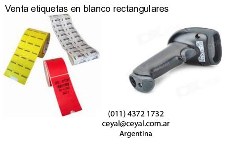 Venta etiquetas en blanco rectangulares