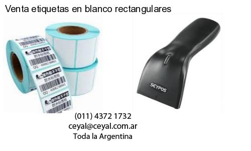 Venta etiquetas en blanco rectangulares