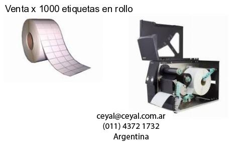 Venta x 1000 etiquetas en rollo