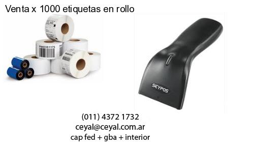 Venta x 1000 etiquetas en rollo