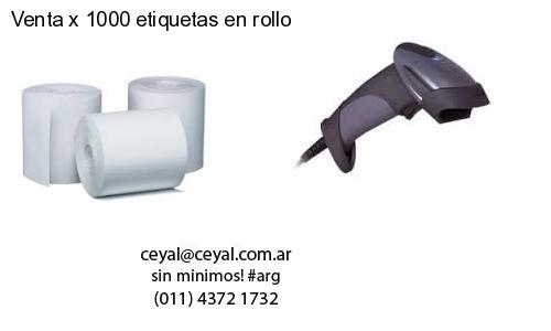 Venta x 1000 etiquetas en rollo