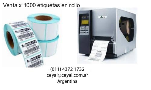 Venta x 1000 etiquetas en rollo