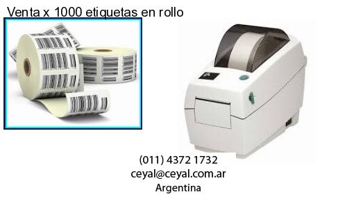 Venta x 1000 etiquetas en rollo