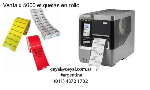 Venta x 5000 etiquetas en rollo