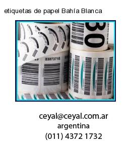 etiquetas de papel Bahía Blanca