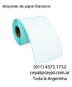 etiquetas de papel Balcarce