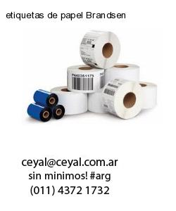 etiquetas de papel Brandsen
