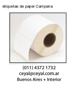 etiquetas de papel Campana