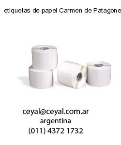 etiquetas de papel Carmen de Patagones
