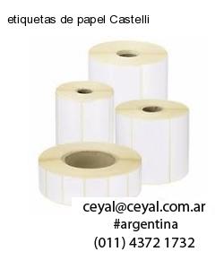 etiquetas de papel Castelli