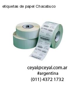 etiquetas de papel Chacabuco