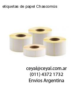 etiquetas de papel Chascomús