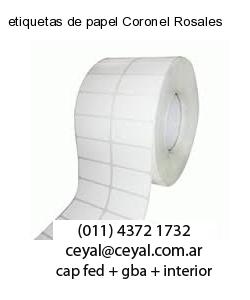 etiquetas de papel Coronel Rosales