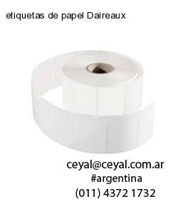 etiquetas de papel Daireaux