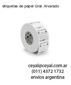 etiquetas de papel Gral. Alvarado