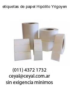 etiquetas de papel Hipólito Yrigoyen