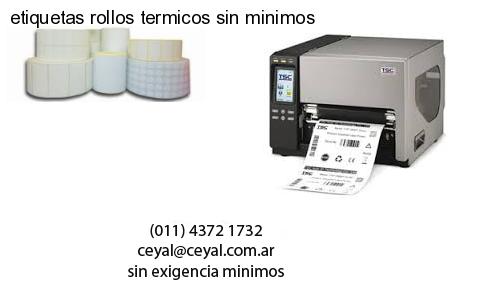 etiquetas rollos termicos sin minimos