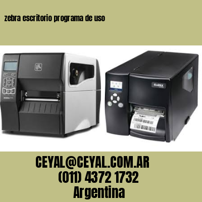 zebra escritorio programa de uso