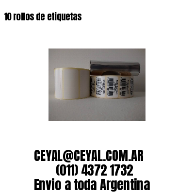 10 rollos de etiquetas