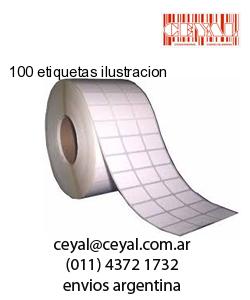 100 etiquetas ilustracion