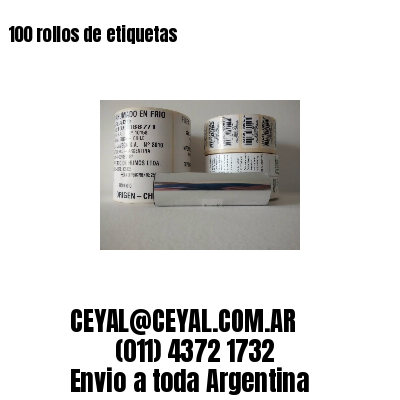 100 rollos de etiquetas