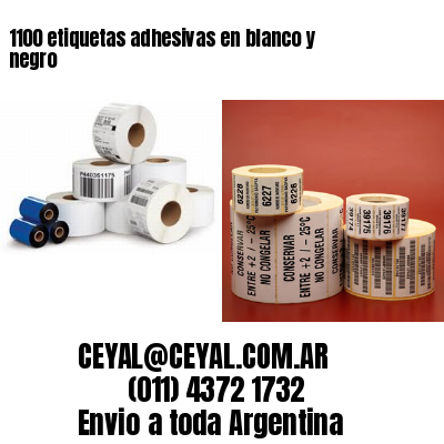 1100 etiquetas adhesivas en blanco y negro