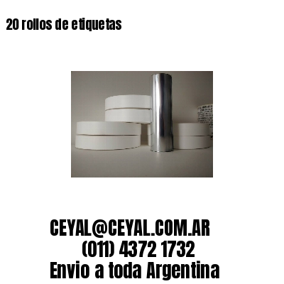 20 rollos de etiquetas