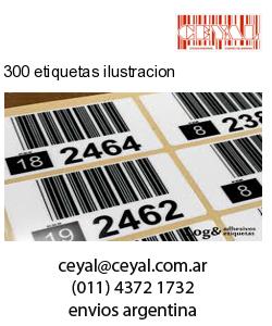 300 etiquetas ilustracion