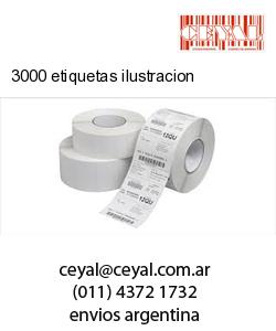 3000 etiquetas ilustracion