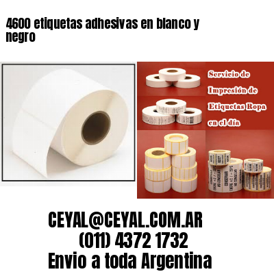 4600 etiquetas adhesivas en blanco y negro