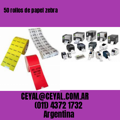 50 rollos de papel zebra