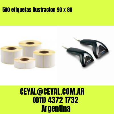 500 etiquetas ilustracion 90 x 80