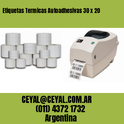 Etiquetas Termicas Autoadhesivas 30 x 20