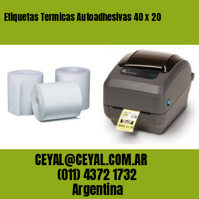 Etiquetas Termicas Autoadhesivas 40 x 20