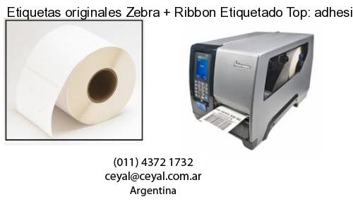 Etiquetas originales Zebra   Ribbon Etiquetado Top: adhesivo   ribbo