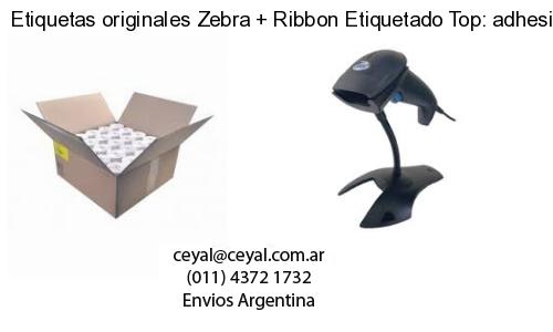 Etiquetas originales Zebra   Ribbon Etiquetado Top: adhesivo   ribbo