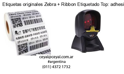 Etiquetas originales Zebra Ribbon Etiquetado Top: adhesivo ribbo