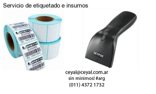 Servicio de etiquetado e insumos