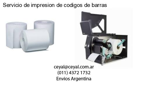 Servicio de impresion de codigos de barras