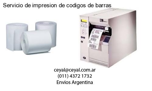 Servicio de impresion de codigos de barras