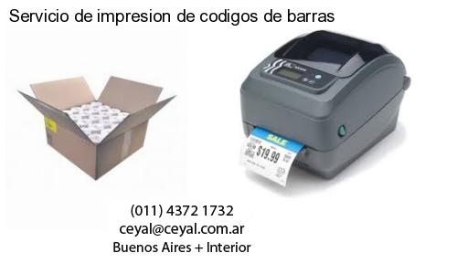 Servicio de impresion de codigos de barras