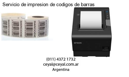 Servicio de impresion de codigos de barras