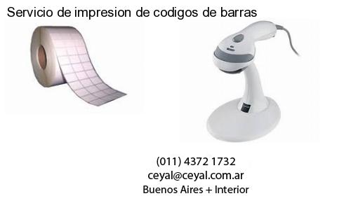 Servicio de impresion de codigos de barras