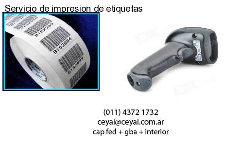 Servicio de impresion de etiquetas